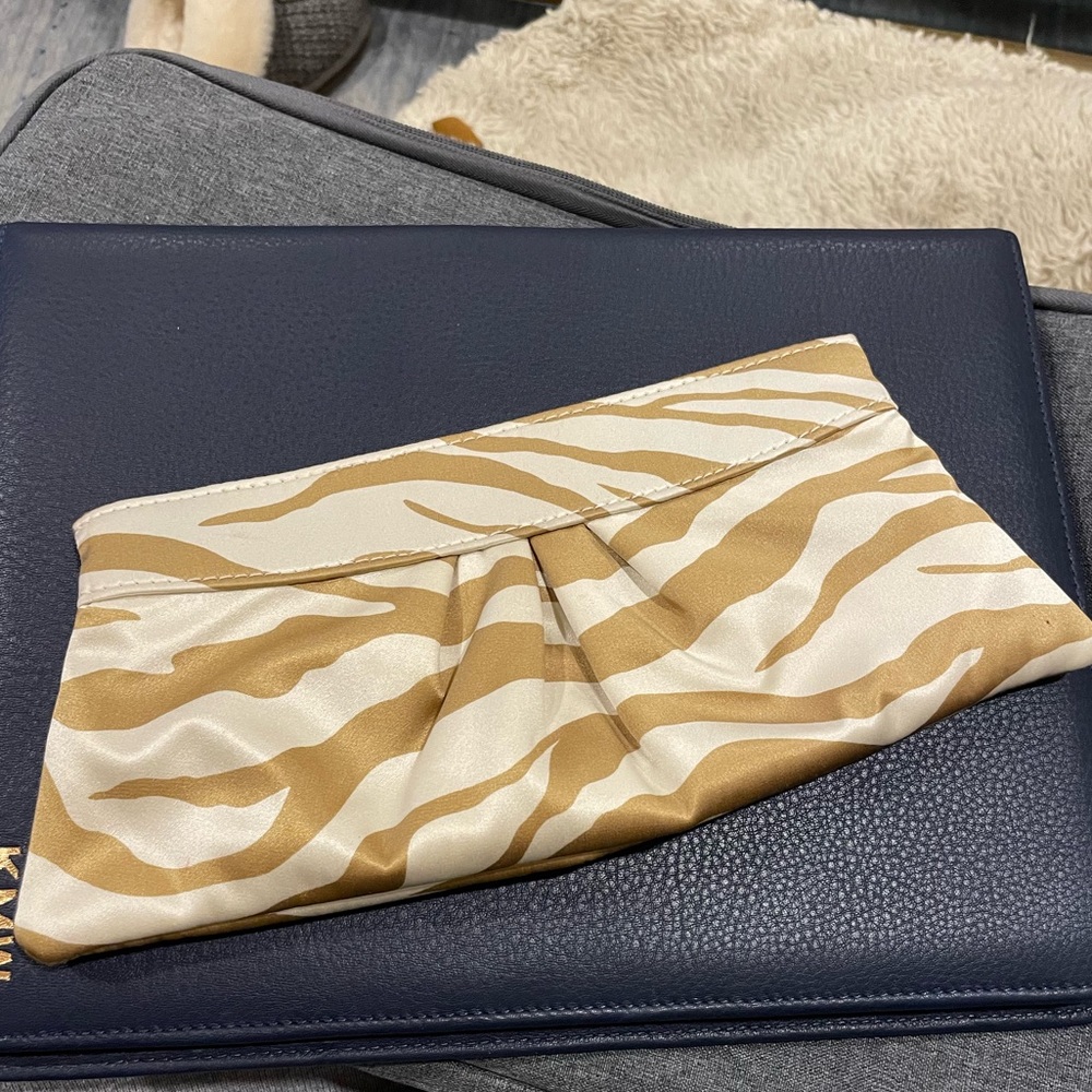 Gold Zebra Lauren Merkin Clutch